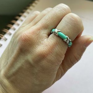 Tiffany & Co. Blue Enamel Signature Ring